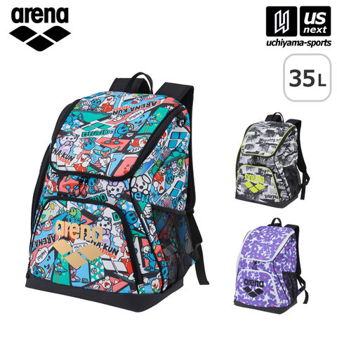 dショッピング |アリーナ 【 arena 】 水泳 バックパック 総柄 35L