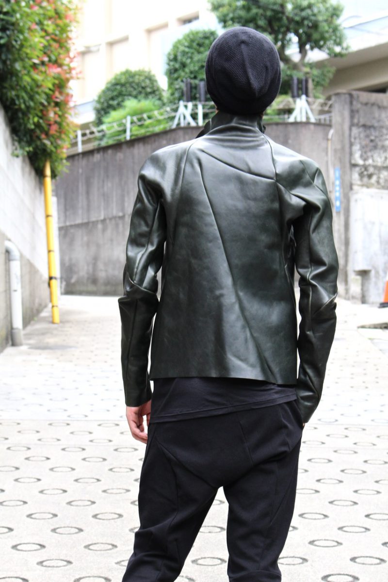 DIS-LJ-01-SV-SC. Distortion Leather Jacket. LEON EMANUEL BLANCK