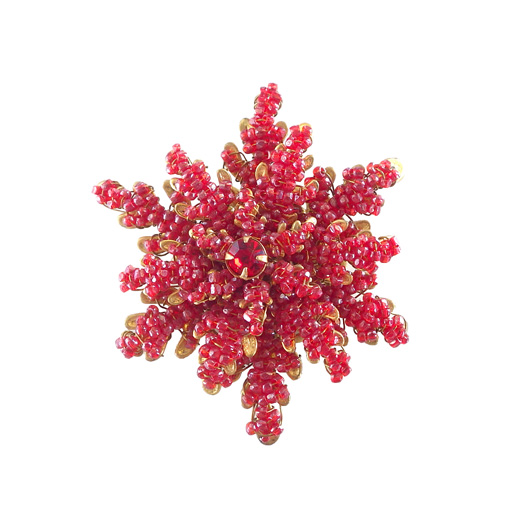 MIRIAM HASKELL ミリアムハスケル 真っ赤なお花のブローチ | 赤い