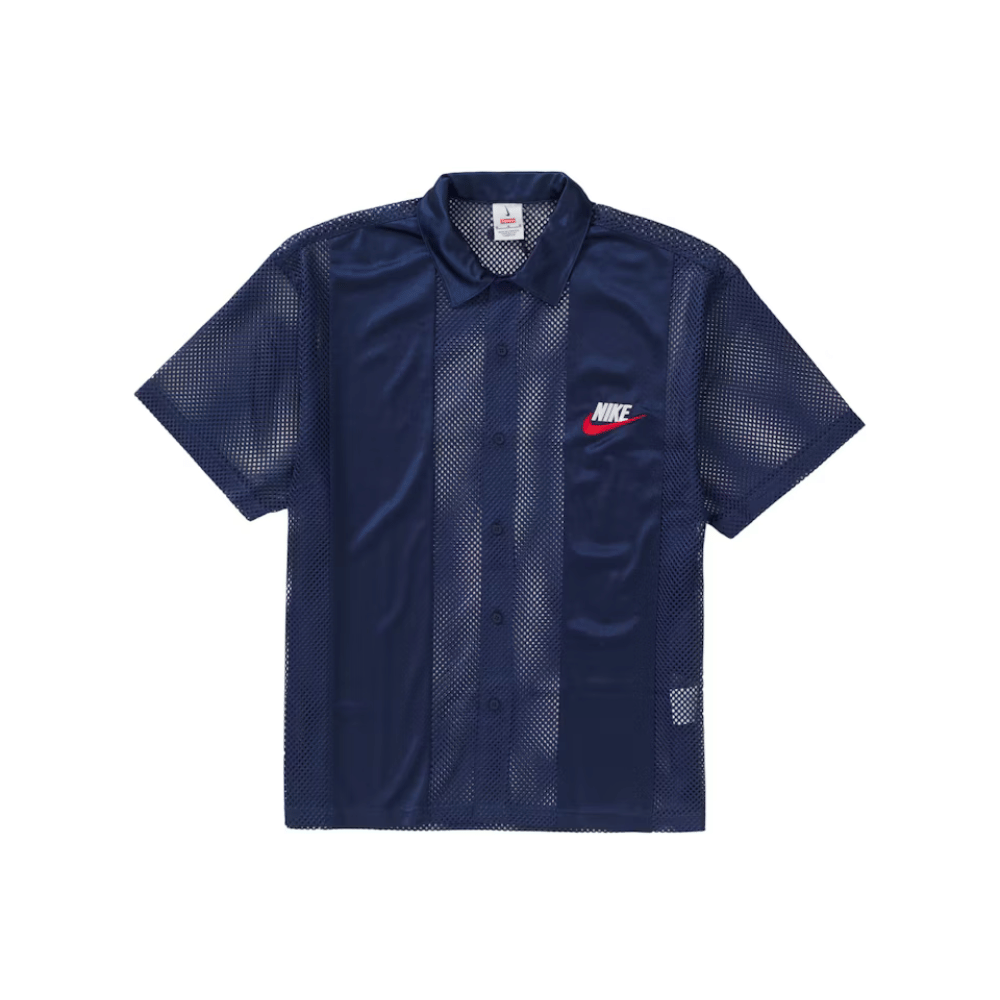Supreme x Nike Camisa Mesh S/S Navy - Droper
