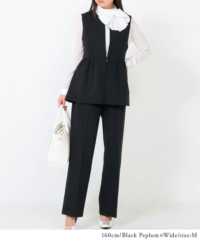 軽やかな着心地楽ちんスーツセットアップ【M/L/LL】【大きいサイズ有