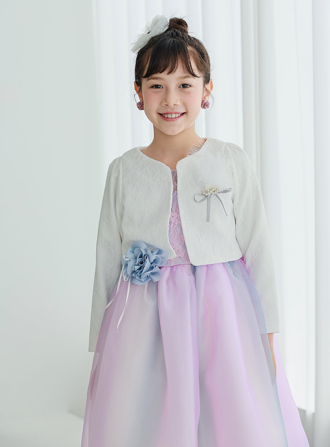 DRESCCO グラデーションパープルオーガンジードレス 110cm 5号 子供