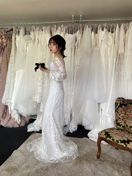 2way 花柄レース オフショルダードレス（W309WH）