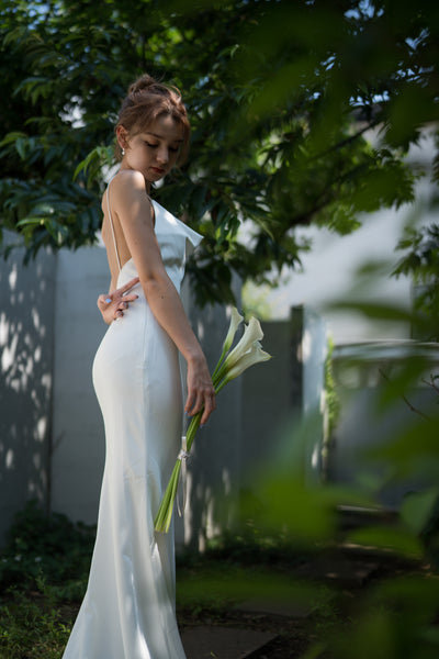 サテン ソフトマーメイド キャミソールドレス（W235）