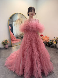 フラワーレース バックVドレス（W245）