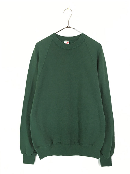 古着 90s USA製 Jerzees 無地 ソリッド ラグラン スウェット