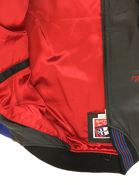 古着 90s NFL New England Patriots ペイトリオッツ 本革 オールレザー