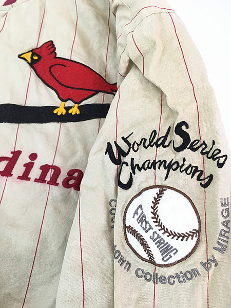 古着 90s MLB St. Louis Cardinals カージナルス コットン リネン