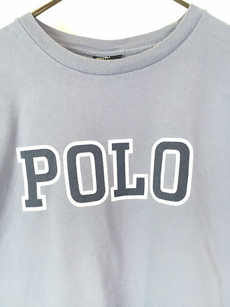 古着 90s Polo Ralph Lauren 「POLO」 BIG ロゴ プリント Tシャツ L