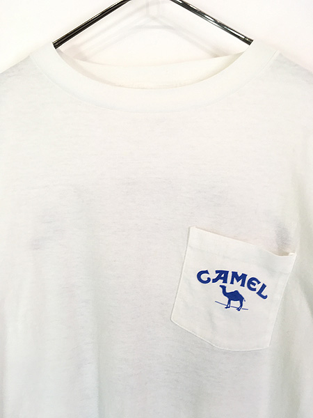 古着 90s USA製 CAMEL キャメル 「HARD PACK」 ポケット Tシャツ ポケT