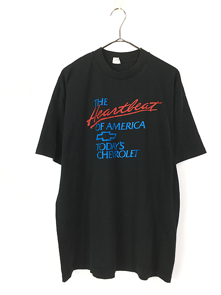 古着 80s USA製 Chevrolet シボレー 自動車 企業 メッセージ Tシャツ