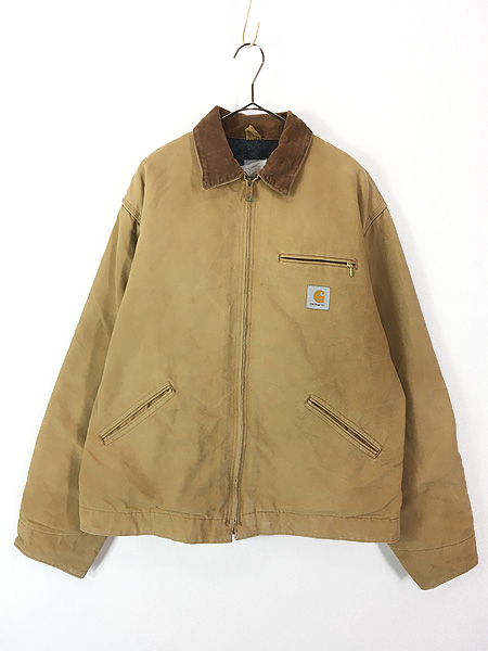 古着 80s- Carhartt 裏地 ストライプ ブランケット ブラウン ダック