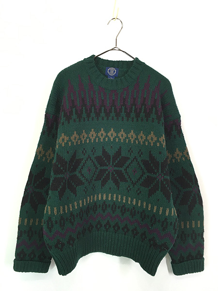 最終売り尽し】古着 80s GAP 雪柄 スノーフレーク ノルディック