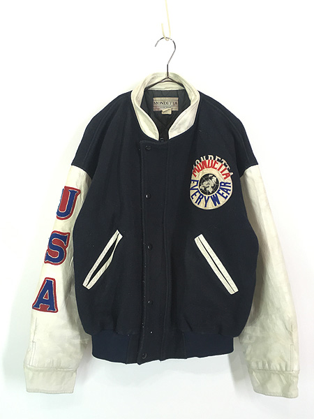 最終売り尽し】古着 90s MONDETTA 「USA」 星条旗 フラッグ ウール
