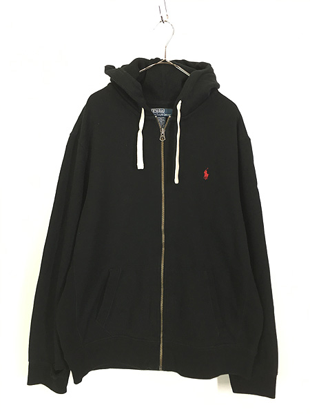 古着 Polo Ralph Lauren ワンポイント ソリッド スウェット ジップ