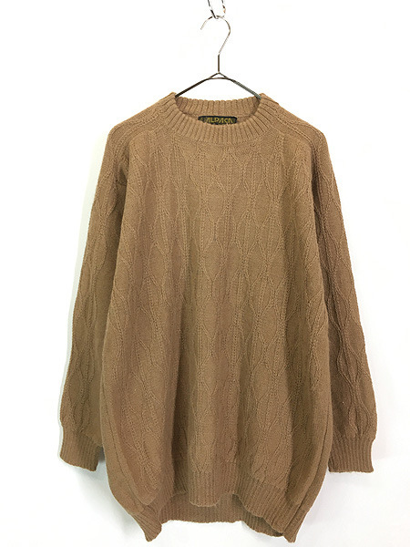 最終売り尽し】古着 90s ペルー製 Alpaca Collection ケーブル編み 100