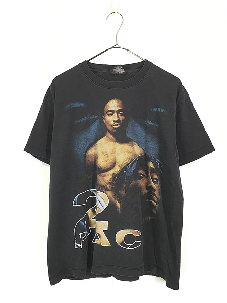 古着 TUPAC 2pac 両面 フォト ヒップホップ ラップ Tシャツ M【10off