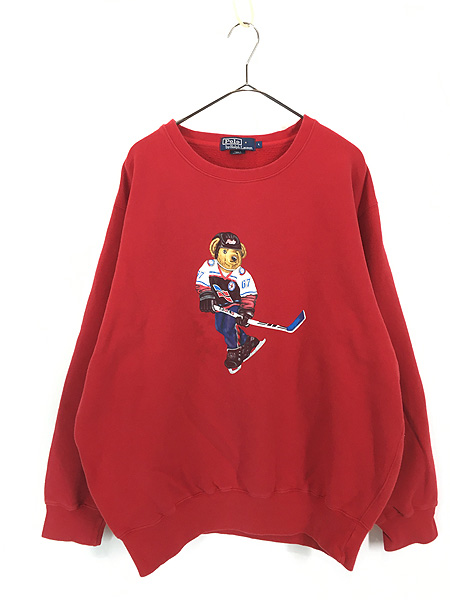 古着 90s Polo Ralph Lauren 「POLO BEAR」 ホッケー ポロベア