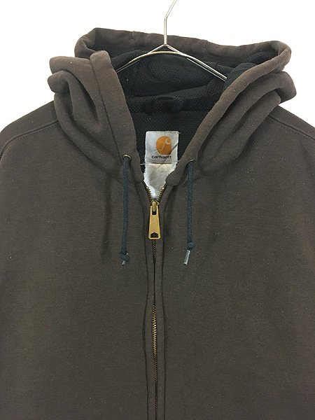古着 90s- Carhartt 裏地 メッシュ ワンポイント パッチ スウェット