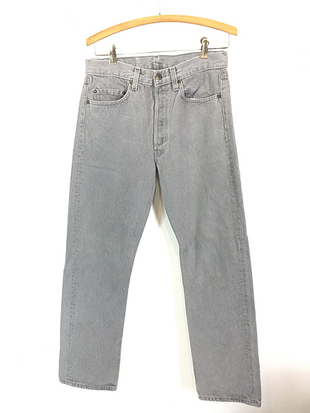 古着 80s USA製 Levi's 501-0652 Care入り 先染め グレー デニム