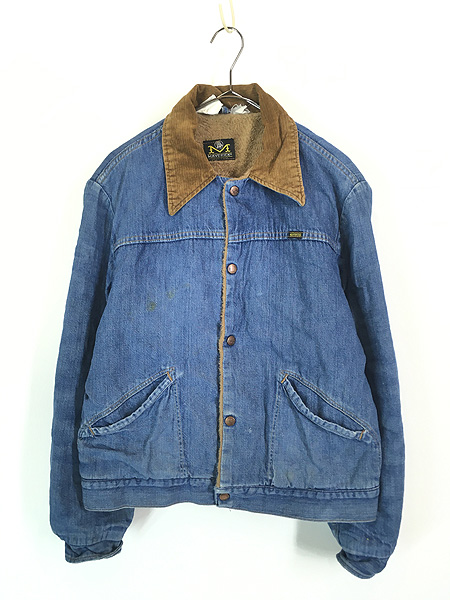 古着 70s USA製 BLUE BELL MAVERICK 斜めベル 襟コーデユロイ デニム