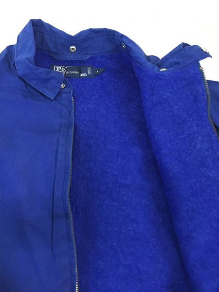 古着 90s Polo Ralph Lauren 裏地 フリース ワンポイント ソリッド