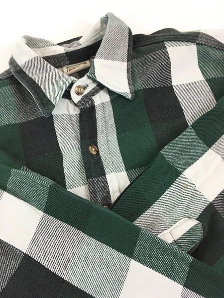 古着 90s FIVE BROTHER 好配色 ブロック チェック ヘビー フランネル