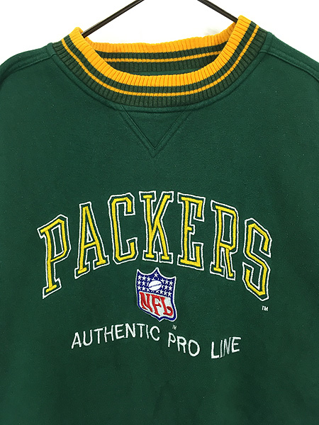 古着 90s NFL Green Bay Packers パッカーズ 刺しゅう スウェット