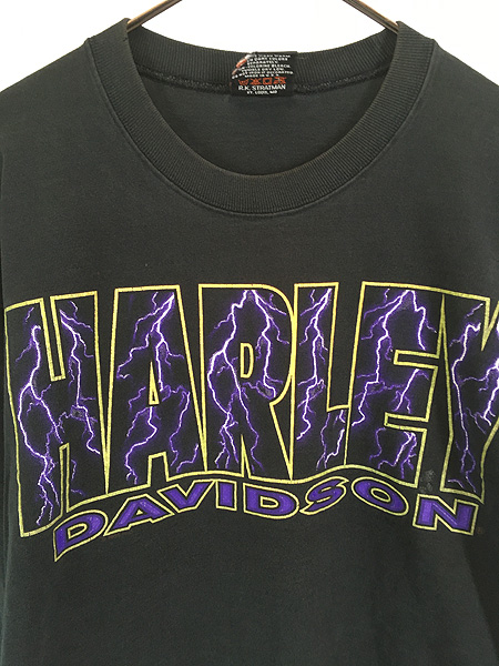 古着 90s USA製 HARLEY DAVIDSON バー&シールド パープル サンダー
