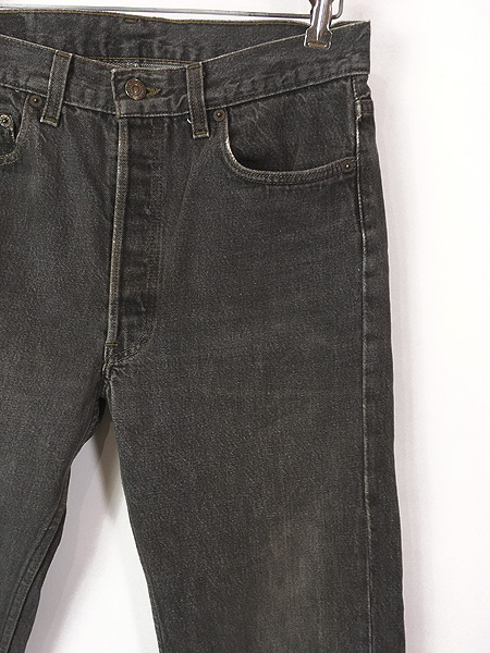 古着 90s USA製 Levi's 501-0658 先染め ブラック デニム パンツ