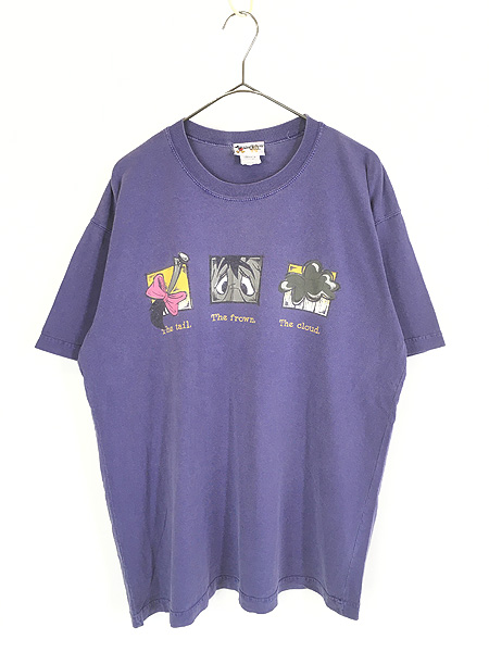 古着 90s Disney くまのプーさん イーヨー 両面 プリント Tシャツ L