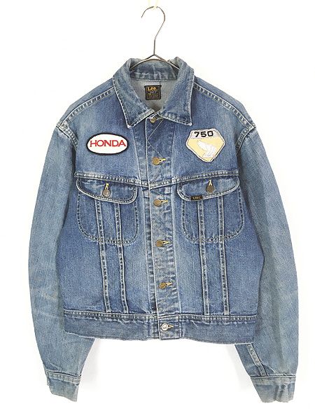 古着 70s USA製 Lee 101-J 「HONDA」 左綾 インディゴ デニム