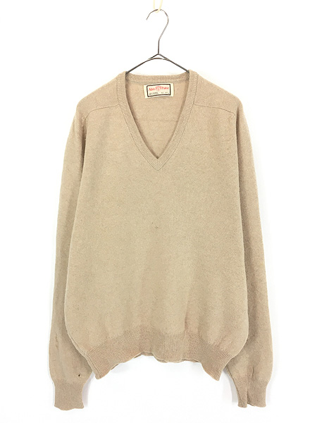 古着 70s 英国製 Alan Paine 豪華 100% カシミヤ ニット セーター 46