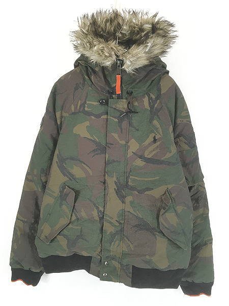 古着 Polo Ralph Lauren リーフ カモ 迷彩 ミリタリー N-2B フライト