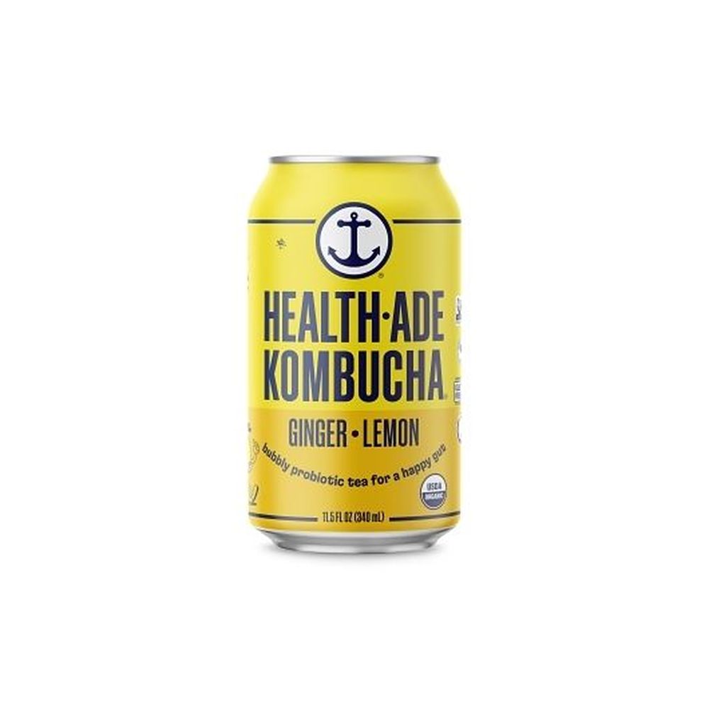 Health-Ade Ginger Lemon Canned Kombucha, 11.5 Fluid Ounce -- 12