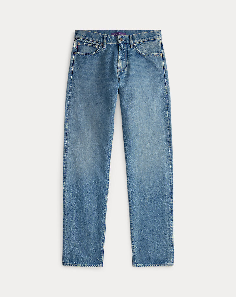 Buckled Cotton-Linen Denim Trouser | Ralph Lauren