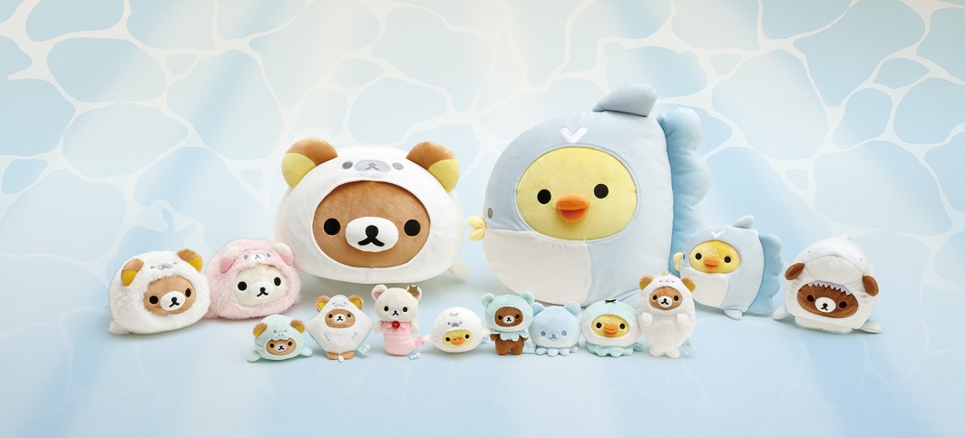 海の生き物になってくつろぐデザインのぬいぐるみ・日常雑貨