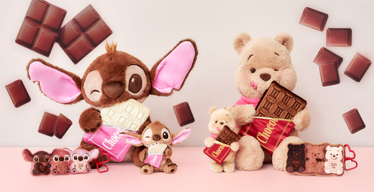 ゴディバと共同制作したチョコレートやハート尽くしのぬいぐるみ