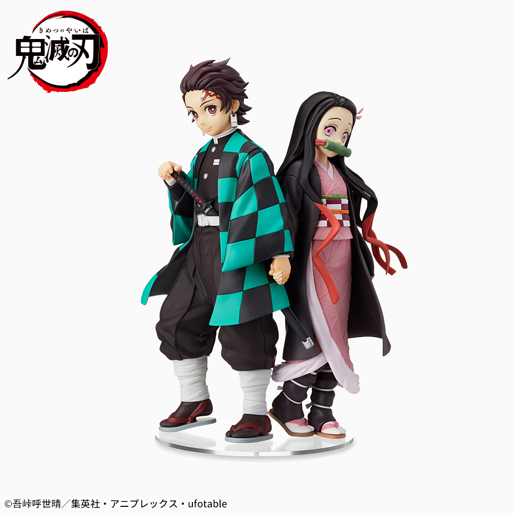 手をつないで飾れる炭治郎と禰󠄀豆子のフィギュア！セガプライズ