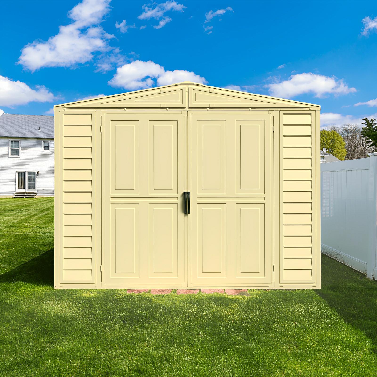 Duramax 8x8 DuraMate Vinyl Shed with Foundation Kit