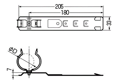 未来工業】ミラフレキSS／ミラフレキMF PF管28用ステンレスクリップ
