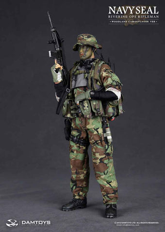 DAM Toys 1/6 US Navy SEAL Riverine Ops Rifleman (Woodland) Boxed