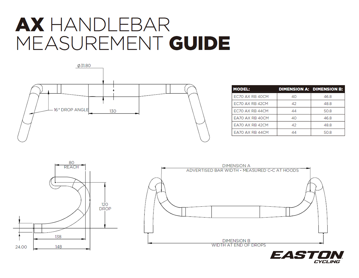 EA70 AX ロードバー | ハンドルバー | EASTON | BRAND 取扱ブランド