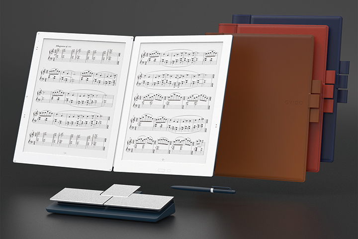 すべての音楽家のために作られた 2画面電子ペーパー楽譜「GVIDO