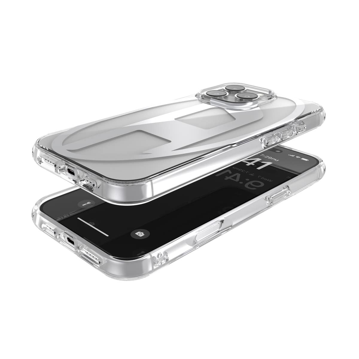 iPhone 16 Pro Maxケース Oval D Mirror Clear クリア/シルバー
