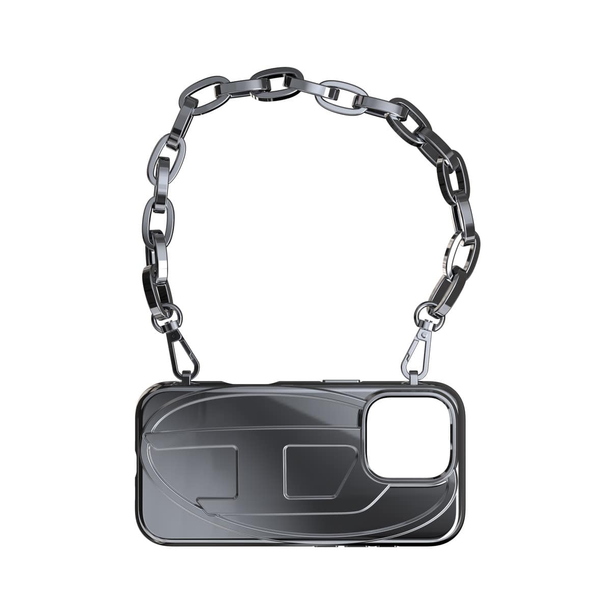 iPhoneアクセサリー DIESEL OVAL D CHAIN CASE for iPhone16Pro Black