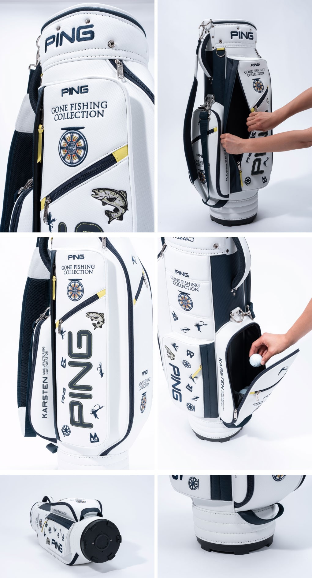 PING ピン キャディバッグ CB-N2505 ゴーンフィッシング 9.0型 5分割
