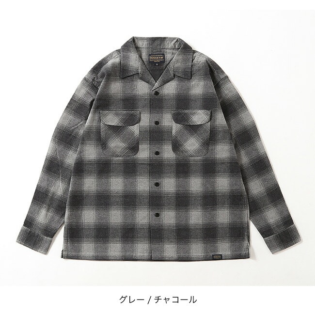 PENDLETON ペンドルトン オープンカラーシャツ メンズ(M チャコール