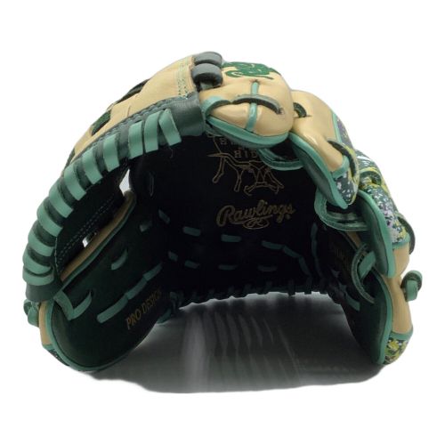 Rawlings 軟式グローブ 右手用 ベージュ/グリーン Rawlings 軟式