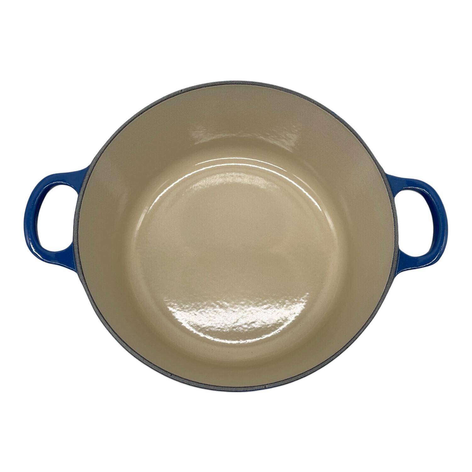 LE CREUSET (ルクルーゼ) 両手鍋 ブルー 22cm ハーモニックブルー